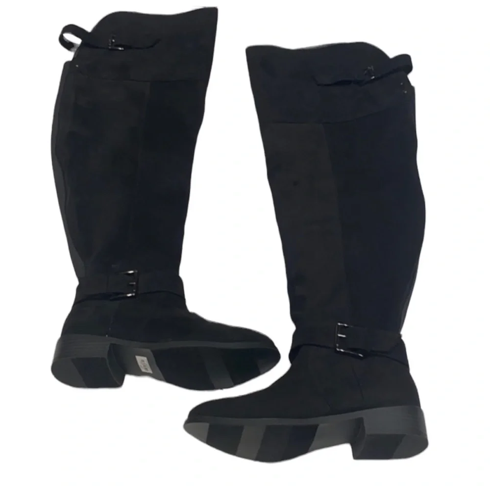 Over the knee black Faux Suede boots NEW